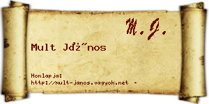 Mult János névjegykártya